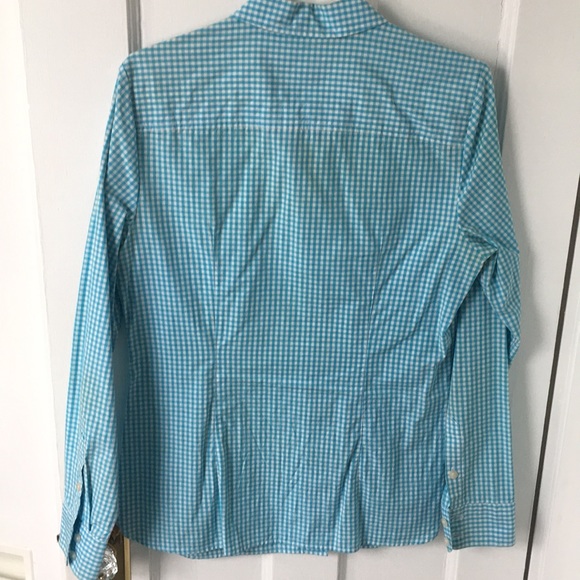 Vineyard Vines turquoise gingham button down - Picture 4 of 4
